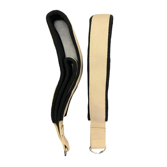 Double Loop Straps D Ring - One Pair - Beige Black (CLEARANCE)