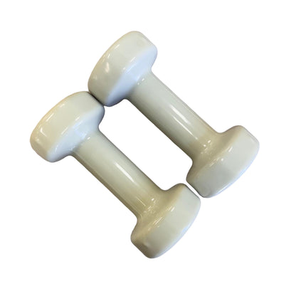 3kg Hand Held Weights Creamy/Sage - One Pair