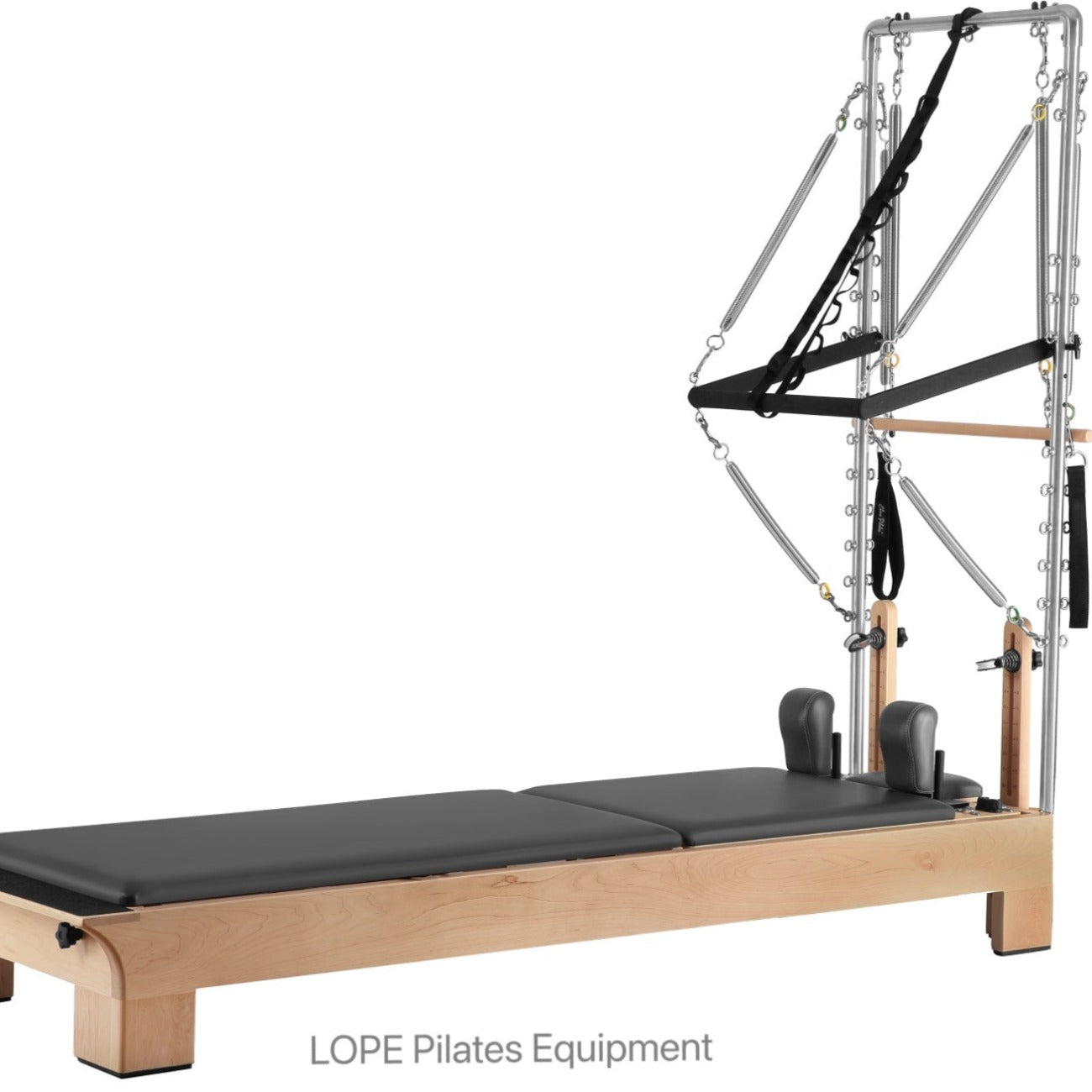 Classic Maple Wood Reformer & Half Trapeze combination- Black (FLOOR STOCK)