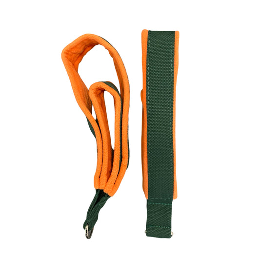 Double Loop Straps D Ring - One Pair - Orange Green (CLEARANCE)