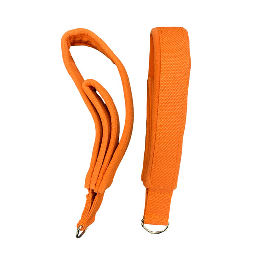 Double Loop Straps D Ring - One Pair - Orange (CLEARANCE)